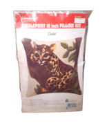 Vintage NEW WonderArt Needlepoint Pillow craft Kit Ocelot big cat #6604 ... - $361.13 MXN