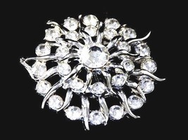 Vintage Rhinestone Starburst Brooch 1950S - $32.03