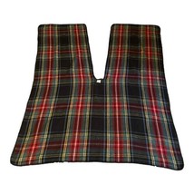 Vintage Wool Rich Plaid Red Black Green Cape Poncho Coat Shawl One Size ... - £17.66 GBP