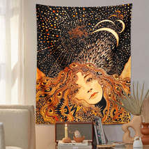 Botanical Celestial Floral Tapestry Hippie Eye Wall Rug - $19.00+