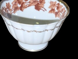 Vintage Gold Gilded Porcelain Cup with Autumn Leaf Design, 2.5" Tall image 7
