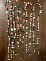 5 Handmade Crystal Necklaces with Twist on Clasps! Unique and in Great C... - $67.32