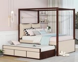 Full Size ,Multi-Functional Platform Beds With Trundle And 3 Drawers - $759.99