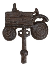 Pack of 2 Rustic Western Farm Tractor Cast Iron Metal Wall Hook Sculptures - £17.53 GBP