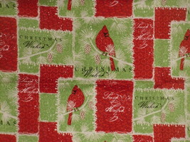 Christmas Cardinal Patch Fabric 1 Yd Remnant Tim Coffey Springs CP42532 - £6.25 GBP