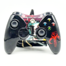 Star Wars BOBA FETT Power A Xbox One Wired Controller Black Rare TESTED - $29.69