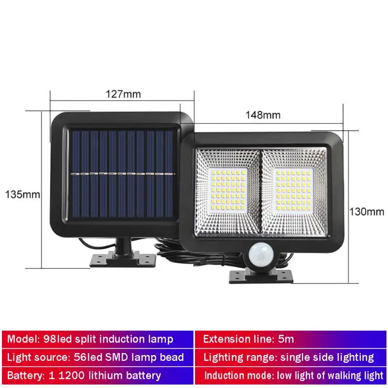  LED Light Split COB Courtyard Lamp Human Body Induction Outdoor Waterproof Mult - $101.07