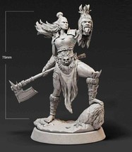 1/24 3D Print Model Kit Girl Orc Barbarian Warrior Warcraft Unpainted - £19.72 GBP