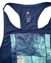 Adidas Women’s Climalite Racerback Tank Top Graphic Blue Size L NWT image 3