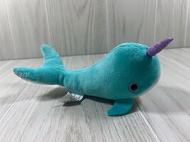 My Life As plush teal blue narwhal whale stuffed animal 18" doll toy Wal... - $7.71