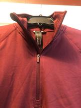 NWT Ladies MONDETTA Burgundy Fleece Lined 1/4 Zip Long Sleeve Mock - L image 2