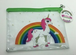 Royal Deluxe Accessories Unicorn/Rainbow Green Zipper Bag/Pouch, Free Sh... - £5.57 GBP