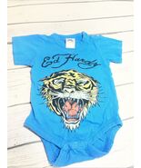 Y2K Ed Hardy Kids One Piece Jumpsuit Baby 3/6M Blue - $28.71