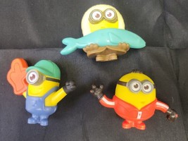 Minions Happy Meal Toy Figures McDonalds Mixed 2&quot; Tall Lot Of 3 - £6.99 GBP