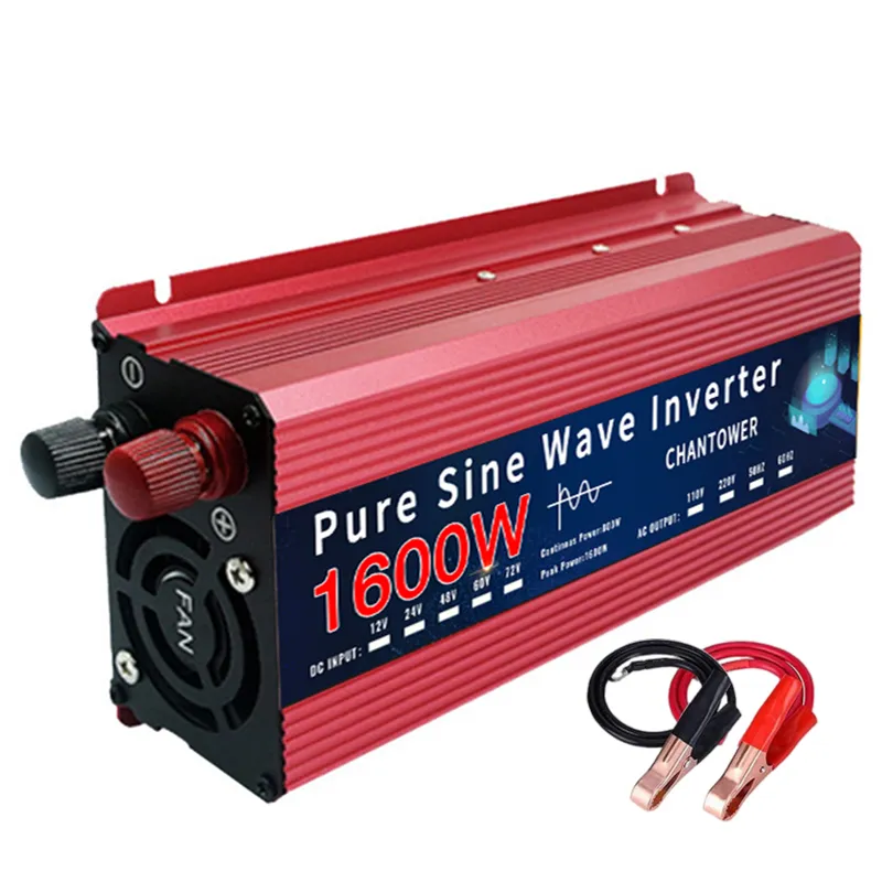 Inverter 12v/24v To 110v/220v Pure Sine Wave Inverter 12v 220v 1000W 1600W DC To - £43.88 GBP+