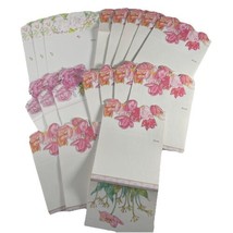 Vintage Fold a Note Lot of 18 Floral Rose Tulip Current Stationery Pink - $9.75