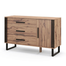 Sideboard Buffet Cabinet Credenza Storage Cabinet with 3 Drawers-Rustic ... - $3,121.99 MXN