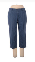 Eddie Bauer Medium Blue Legend Wash Cropped Pants Size 14 Curvy Fit  - £19.89 GBP