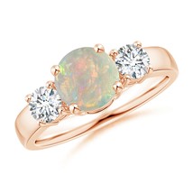 ANGARA 1.21 Ct Opal and Diamond Three Stone Engagemen... - £2,187.44 GBP