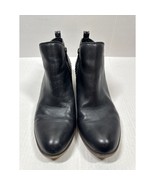 Lucky Brand Basel Black Napa Leather Ankle Zip Boots Bootie Womens Size 9.5 - $38.48 CAD
