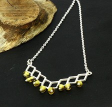 Yellow Zircon Natural Gemstone Solid 925 Silver Handmade Necklace Jewelry - £4.70 GBP