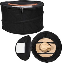Travel Hat Boxes For Women And Men | Stackable Round Pop-Up Container | ... - $42.96
