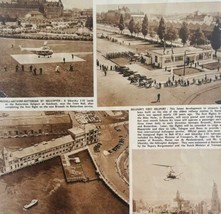 1953 Helicopter Heliport Belgium NYC UK Sphere Magazine Print Page DWBB10 - $29.99