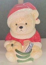 SANTA BEAR COOKIE JAR - $18.00