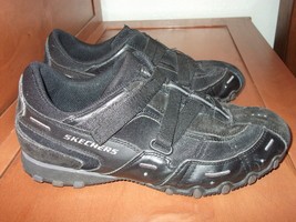 Skechers Women&#39;s Size 8 Black Shoes Leather Upper 21567 EU 38 Slip On Hook Loop - £11.90 GBP