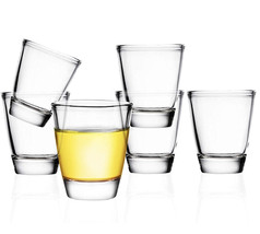 Round 1.5 Ounce Clear Shot Glasses (Set of 6) - £13.15 GBP