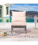 Lokatse Home Outdoor Wicker Armless Chair With Cushion For Garden, Pool,... - $142.94