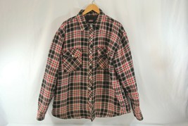 Genuine Dickies Men&#39;s Flannel Shirt Jacket Plaid Red Black Size Extra Large XL - £15.37 GBP