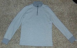 Mens Shirt Old Navy Gray Marled Zip Neck Long Sleeve-size S - £11.68 GBP