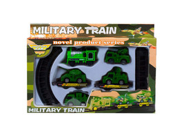 Case of 4 - Battery Operated Military Train with Rails - $82.23