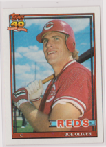 Joe Oliver Reds Catcher 1991 Topps &quot;40 Yr. Anniversary&quot; Card # 517 Near Mint - $1.34