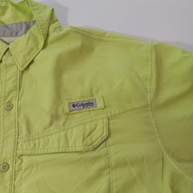 Columbia PFG Omni-Shade Men's L Lime Green Vented Long Sleeve Shirt Chest 51" image 6