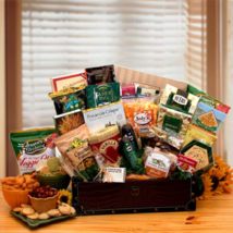 Deluxe Gourmet Snacking Favorites Chest - Premium Gift Basket - £129.81 GBP