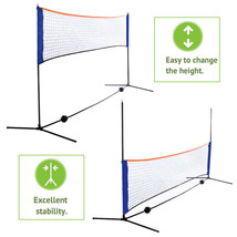 10 Feet Badminton Volleyball Tennis Net Set With Stand/Frame Carry Bag P... - £53.24 GBP