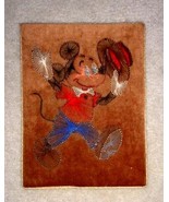 vintage EARLY WALT DISNEY STRING ART MICKEY MOUSE ART on VELVET WOOD BOARD - £68.79 GBP