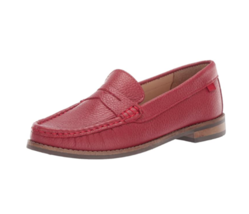 Marc Joseph New York Boys Slip On Moccasin Penny Loafers US 2 Red Berry Grain - £17.84 GBP