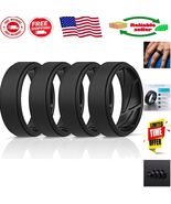 Hypoallergenic Engagement Bands Multipack: 4 Black Silicone Rings Included - $39.86 CAD