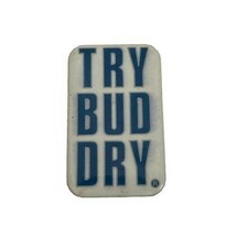 VTG EARLY 1990s BUDWEISER PROMO &quot;TRY BUD DRY&quot; METAL PIN PINBACK BUTTON - $5.00