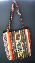 Vtg Colorful Souvenier Patterned Tote Beach Bag Galapagos Ecuador Unique... - $29.99