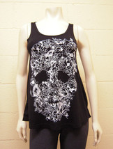 Lauren Moshi Black Basic Swing Tank Vine Skull NEW- 2001-TNC-1138 - £67.78 GBP