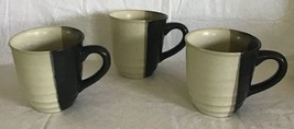 Sango MYSTIQUE 5036 Set Of 3 Coffee Cups Earth Tones Cup EUC Stoneware - £19.97 GBP