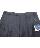 NWT $425 Canali Gray Check Wool Dress Pants Trousers 36W Unhemmed Made i... - $220.39