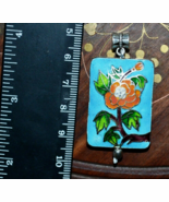 Vintage Cloisonne Rose Pendant - €14,42 EUR