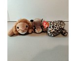 Beanie Babies Plush: 3 BIG WILD CATS (Roary, Canyon, Freckles) - £7.94 GBP