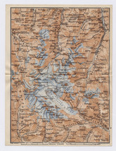 1910 Original Antique Map Of Grossglockner / High Hohe Tauern / Austria - £21.13 GBP