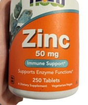 NOW FOODS Zinc Gluconate 50 mg 250 Tablets Best By 08/2028! Fresh - $13.85